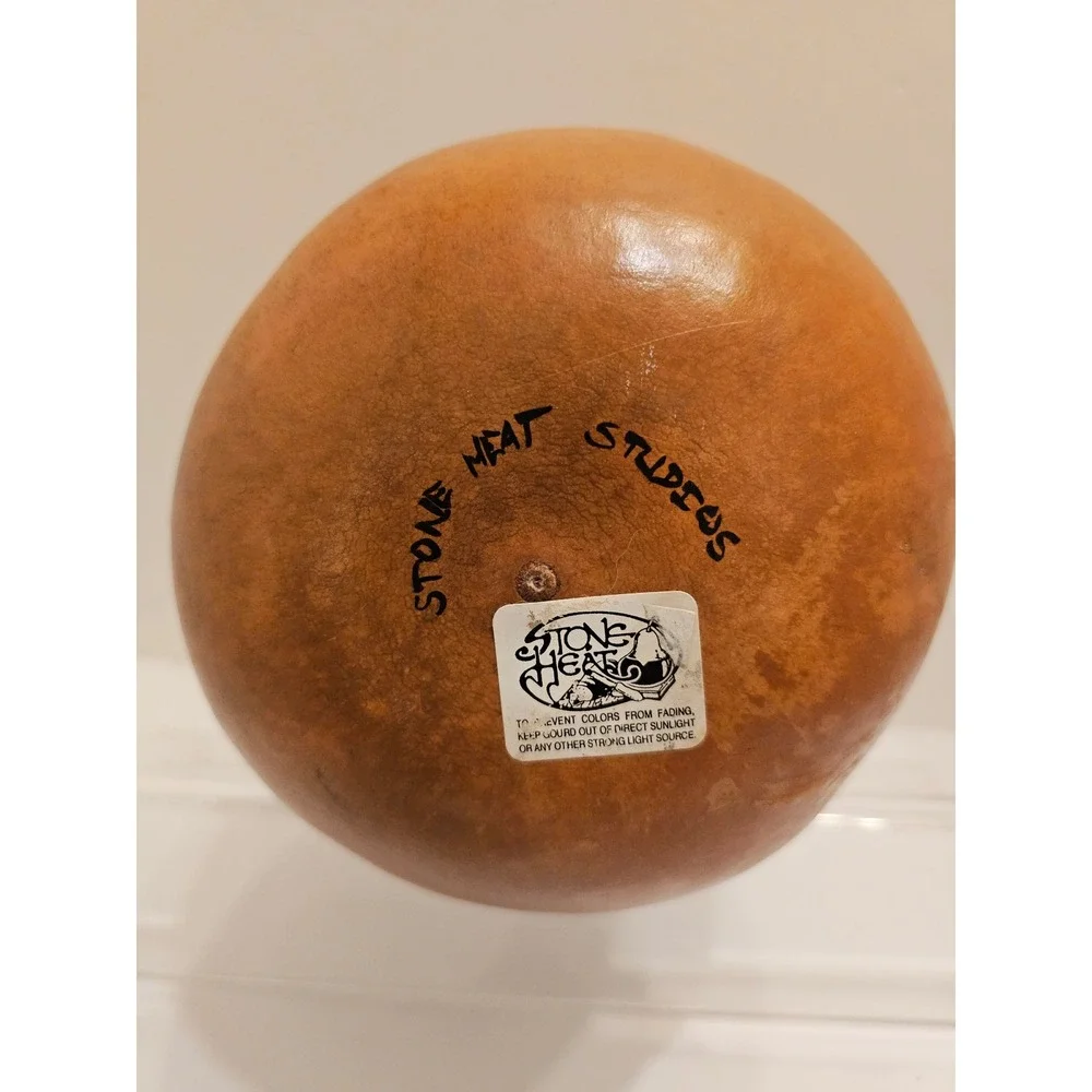 Stone Heat Studios Hand Painted‎ Gourd Art Moose Mountain Sunset Rustic Decor